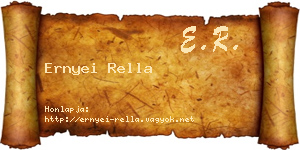 Ernyei Rella névjegykártya